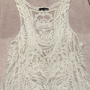 Ro & De Cream Lace Top